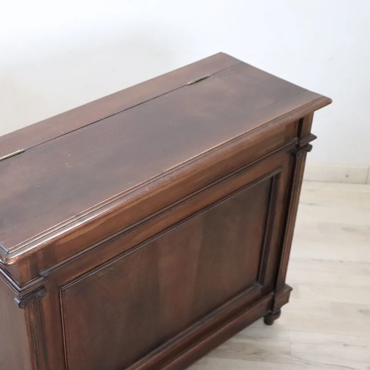 Walnut firewood storage cabinet, 19th century 6