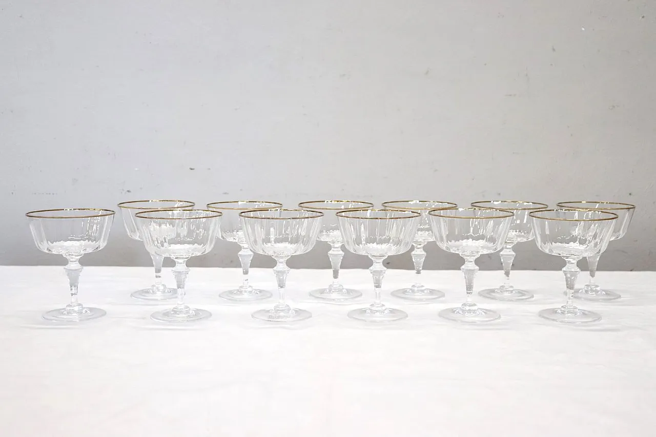 12 Coppe da champagne in vetro di Murano di Nason & Moretti, '900 3