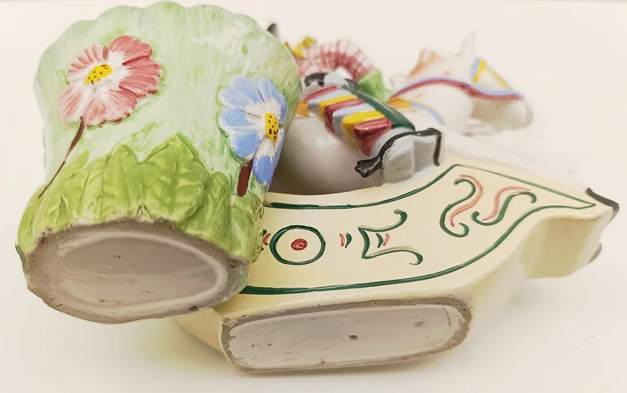 Polychrome ceramic cowboy, Tarcisio Tosin (attributed), 1950s 4