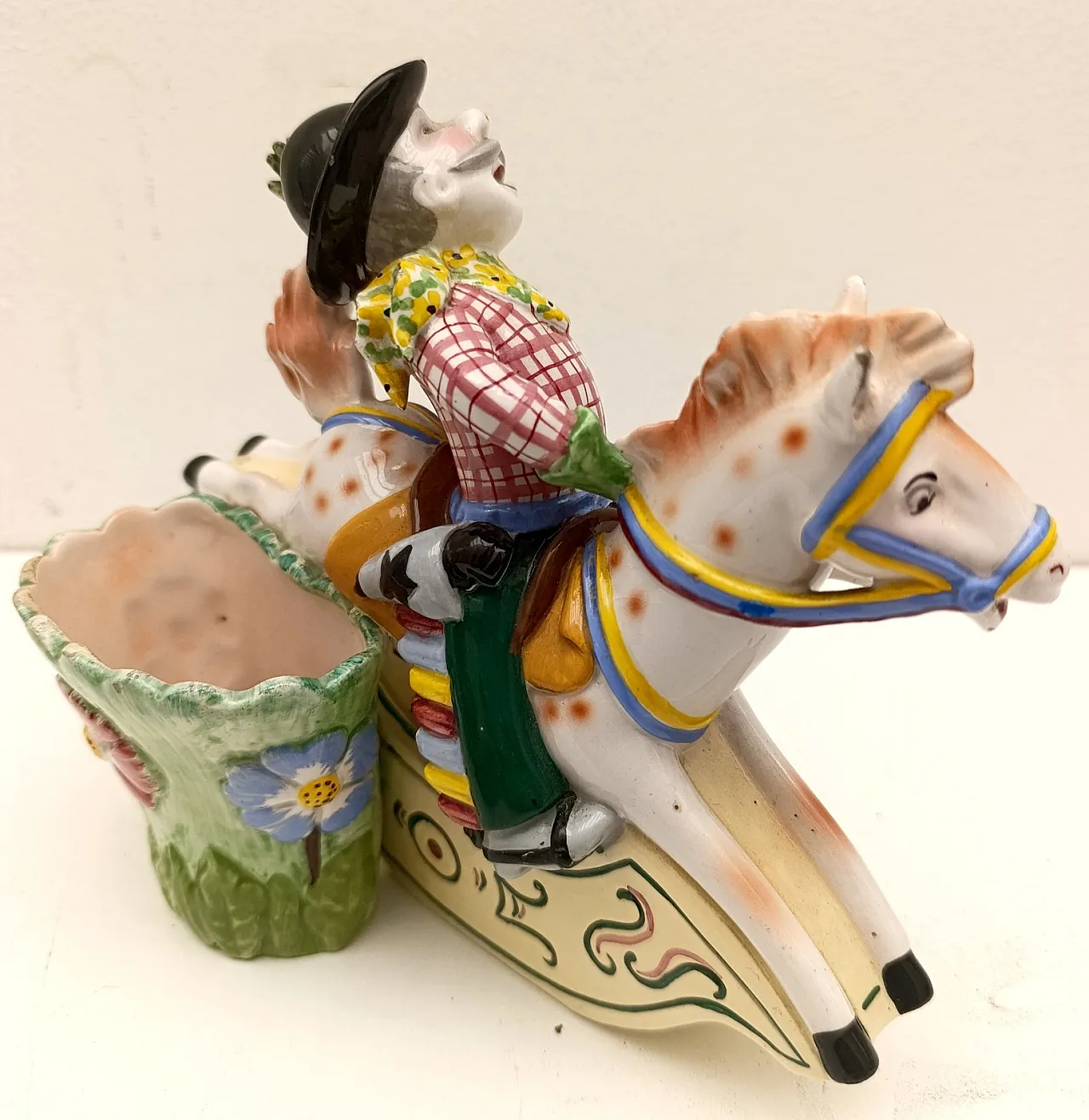 Polychrome ceramic cowboy, Tarcisio Tosin (attributed), 1950s 5