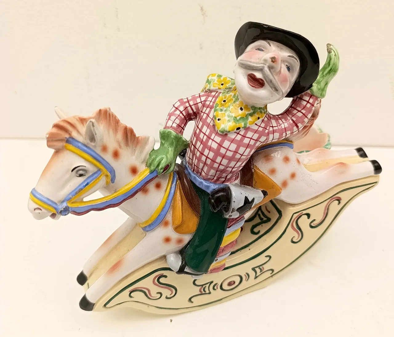 Polychrome ceramic cowboy, Tarcisio Tosin (attributed), 1950s 7