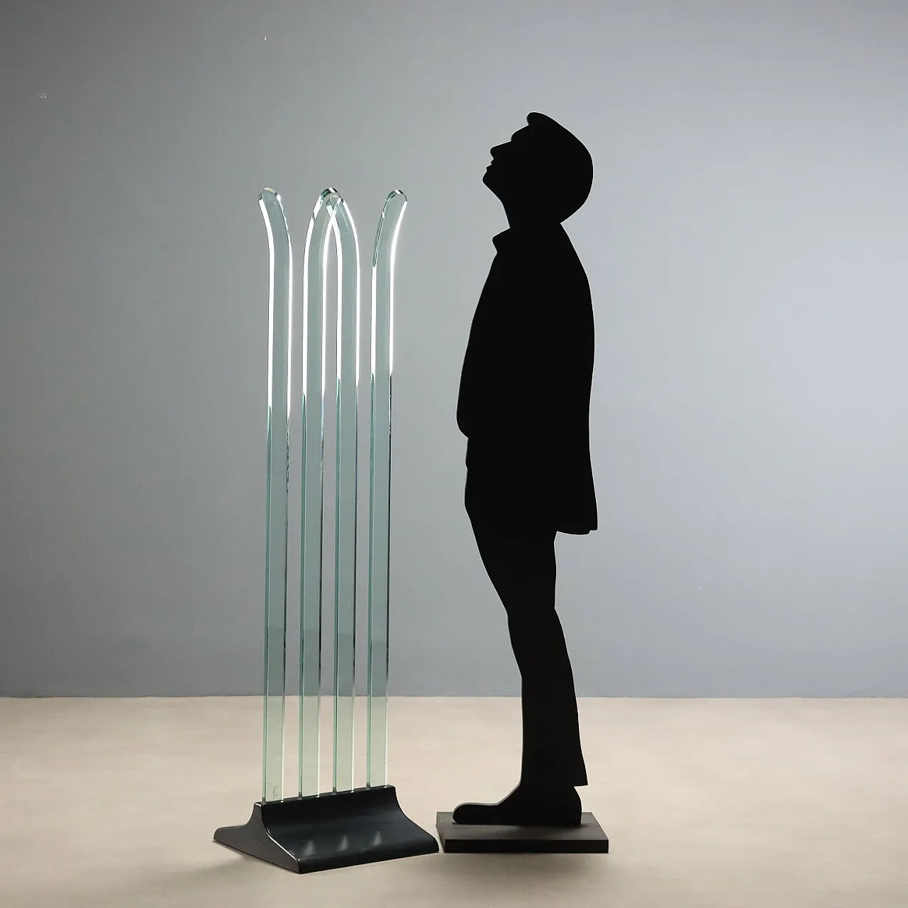 Fiam glass coat rack, 1970s 3