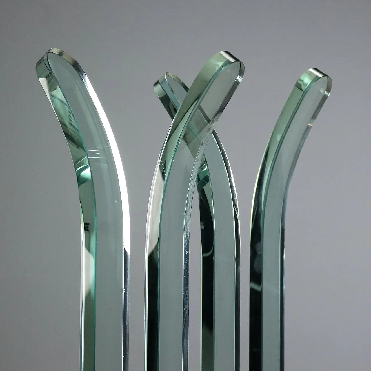 Fiam glass coat rack, 1970s 4