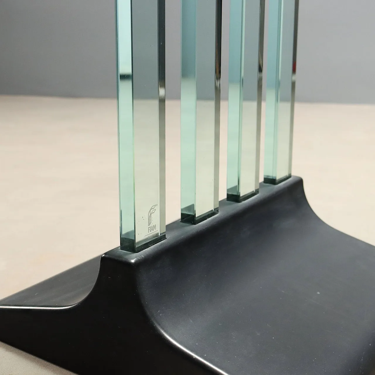 Fiam glass coat rack, 1970s 9