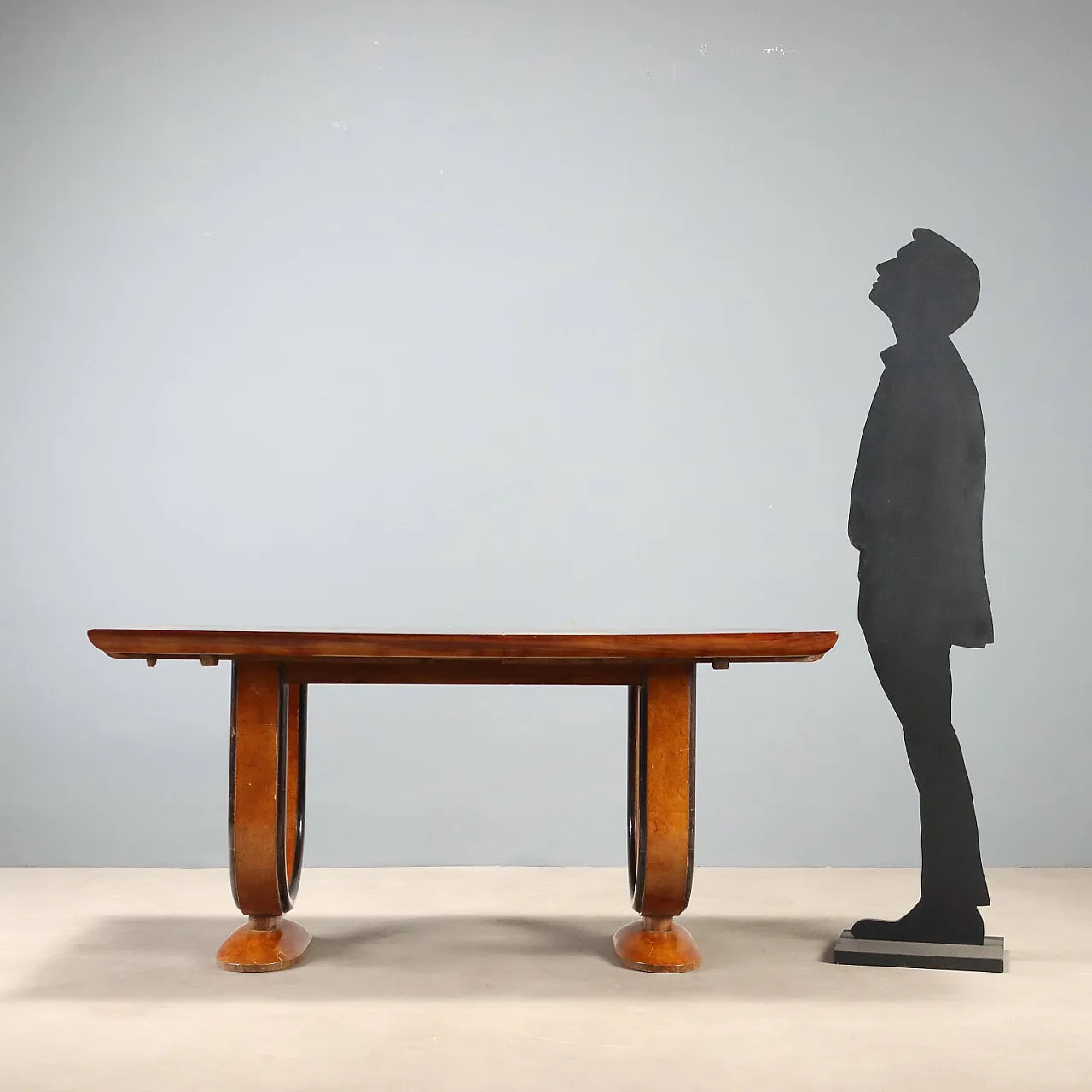 Art Deco table in rosewood and thuja burl, 20h century 3