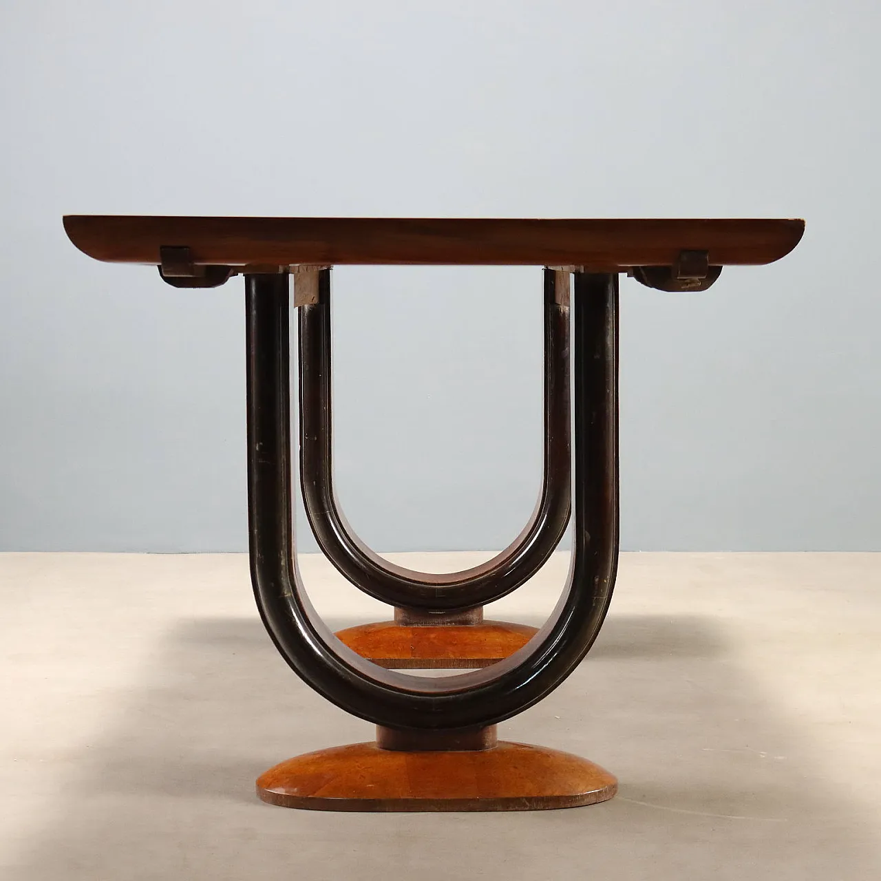 Art Deco table in rosewood and thuja burl, 20h century 4