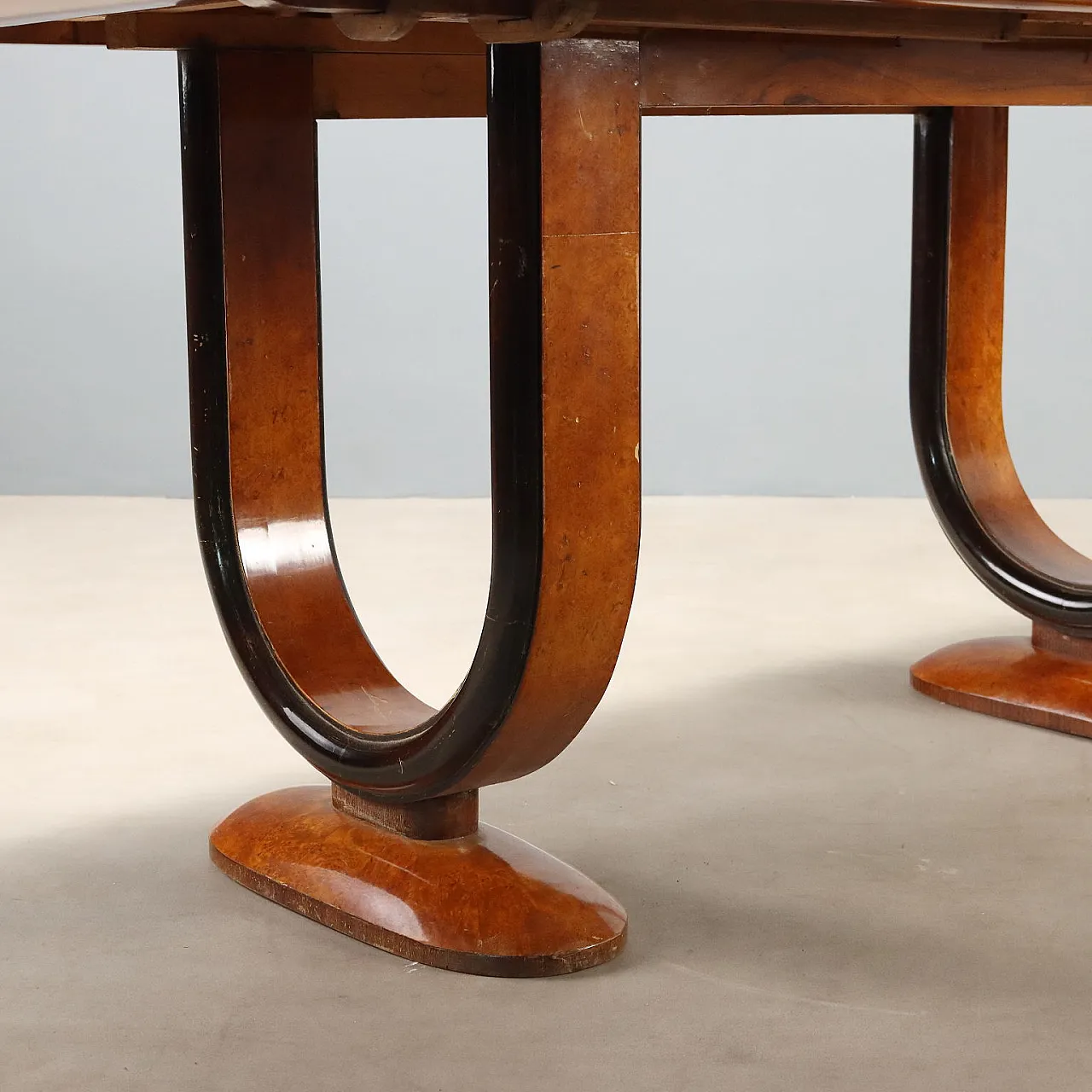 Art Deco table in rosewood and thuja burl, 20h century 8