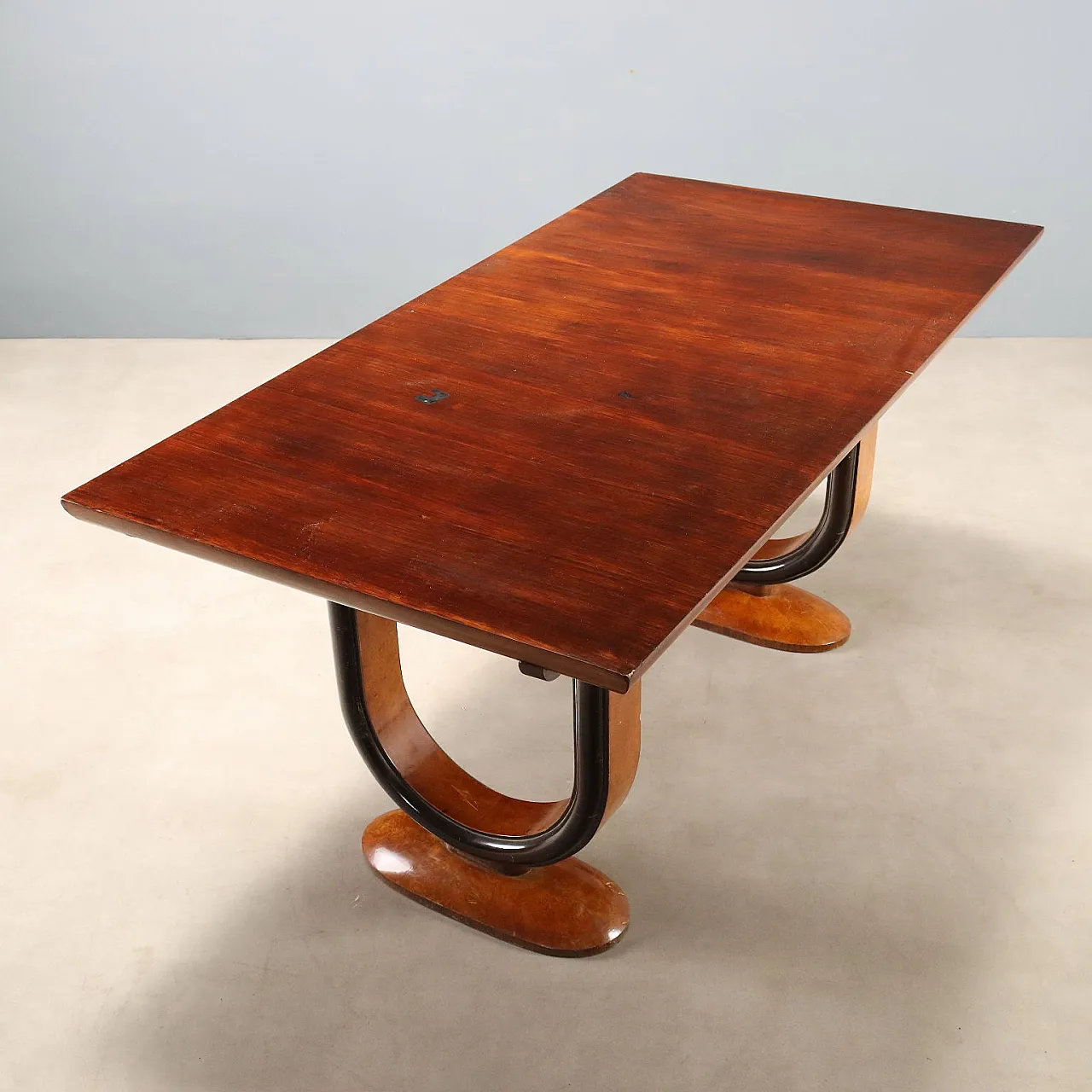 Art Deco table in rosewood and thuja burl, 20h century 9