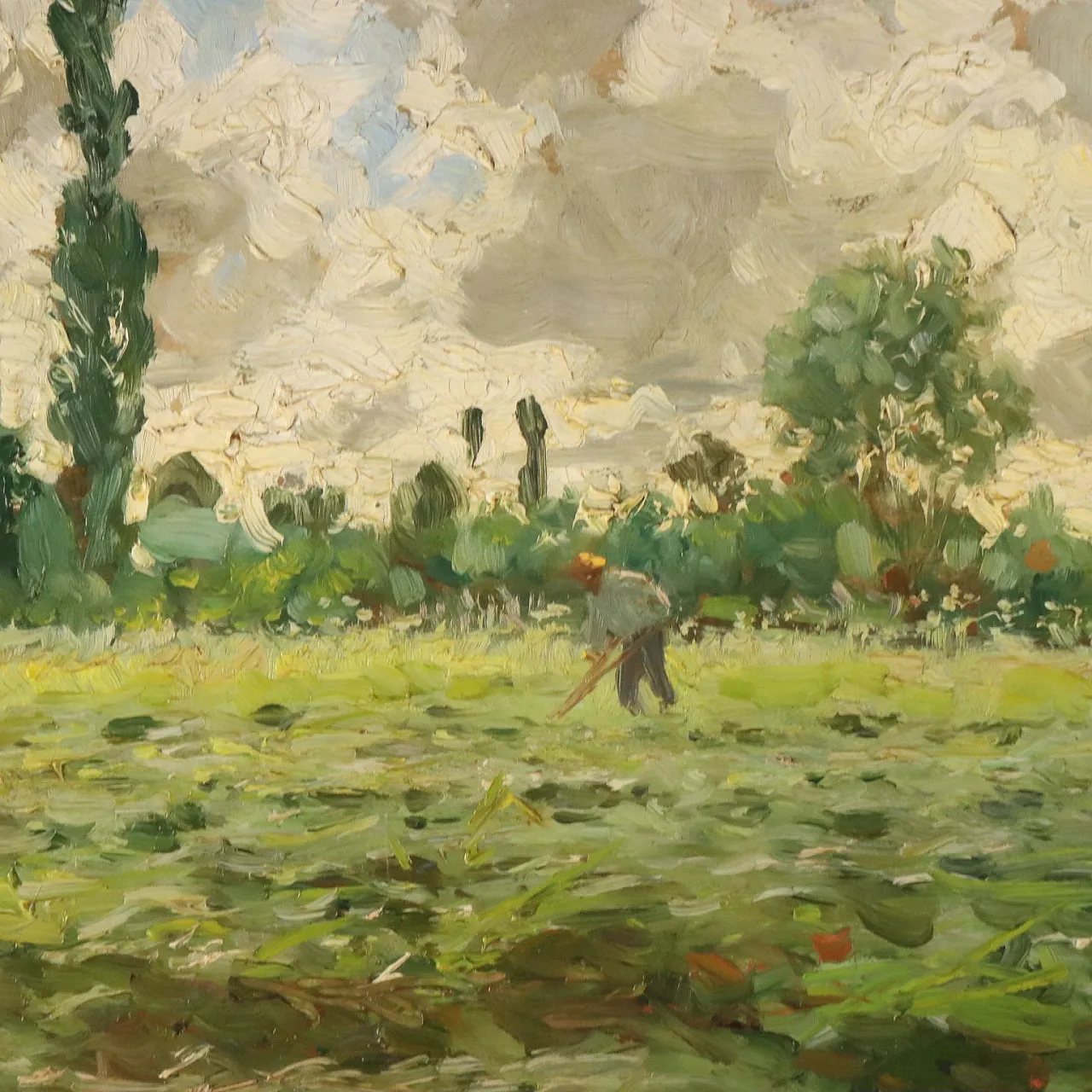 Painting by Duilio Corompai, oil on cardboard, 20th century 3