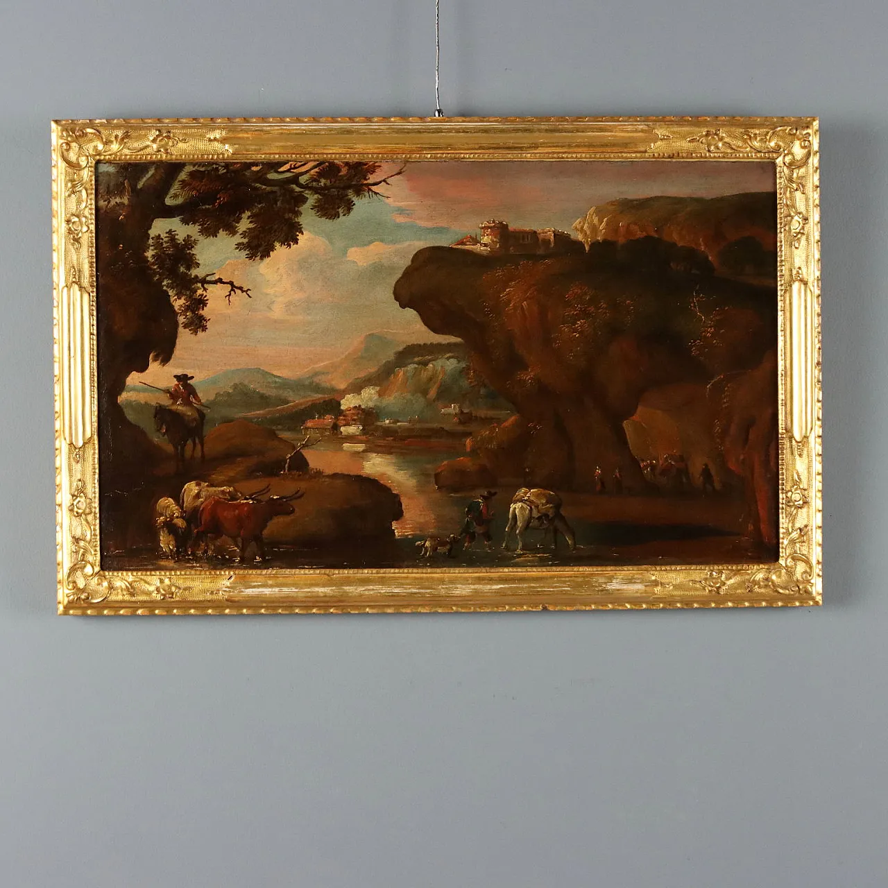 Landscape Painting with Shepherds and Herds, early 18th century 1