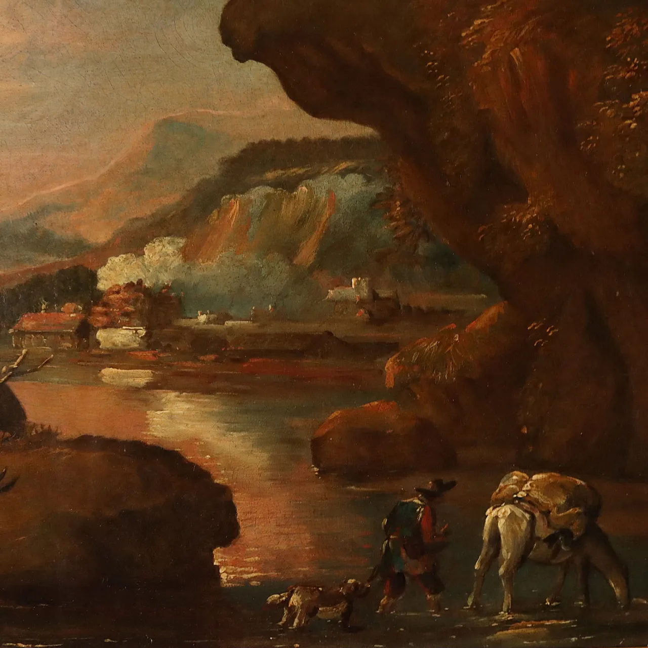 Landscape Painting with Shepherds and Herds, early 18th century 5