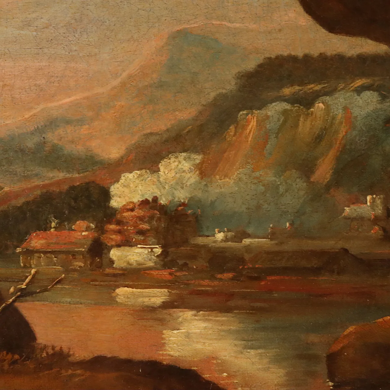 Landscape Painting with Shepherds and Herds, early 18th century 8