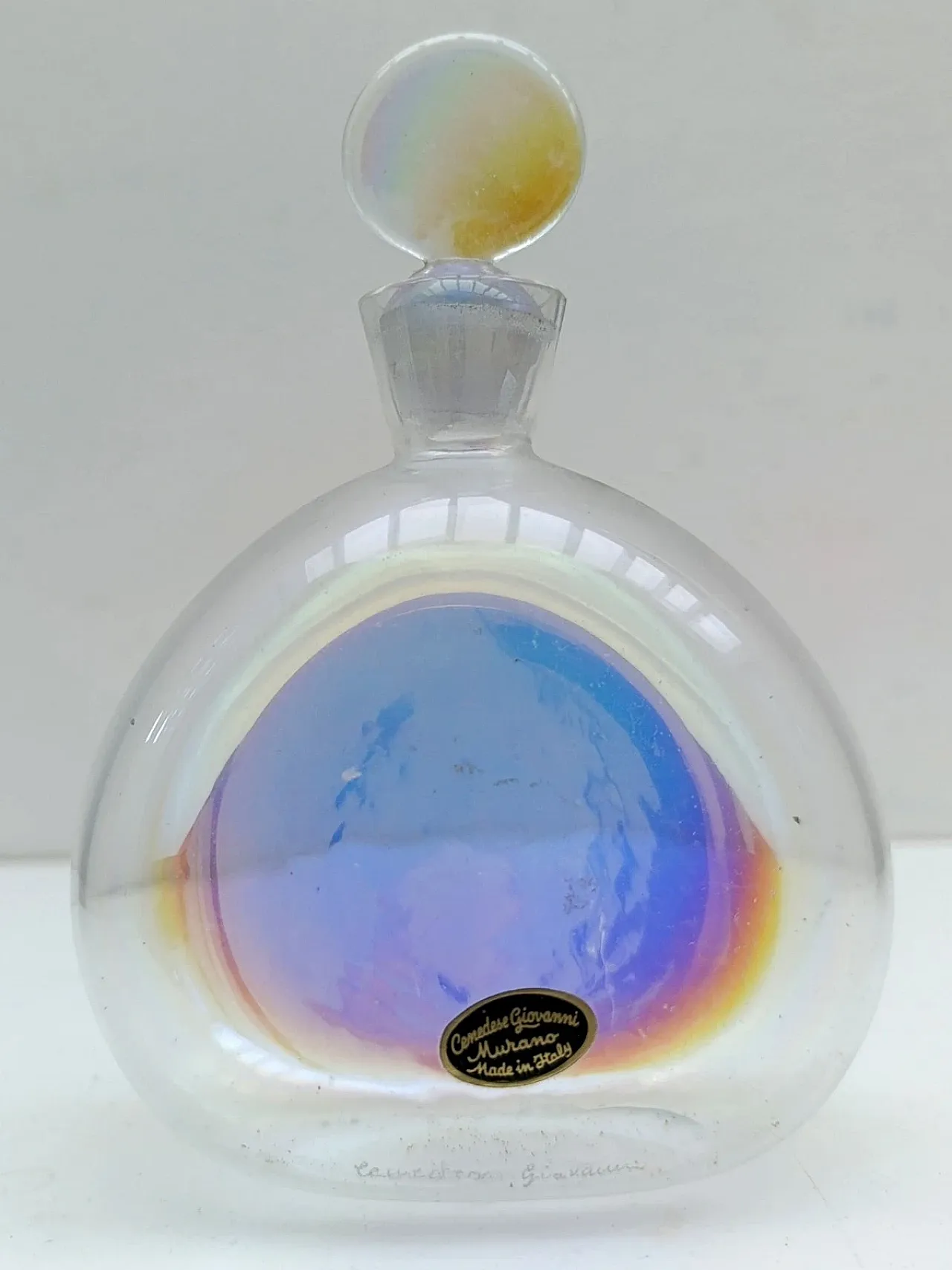 Bottle with iridescent glass by Giovanni Cenedese, 1980s 2
