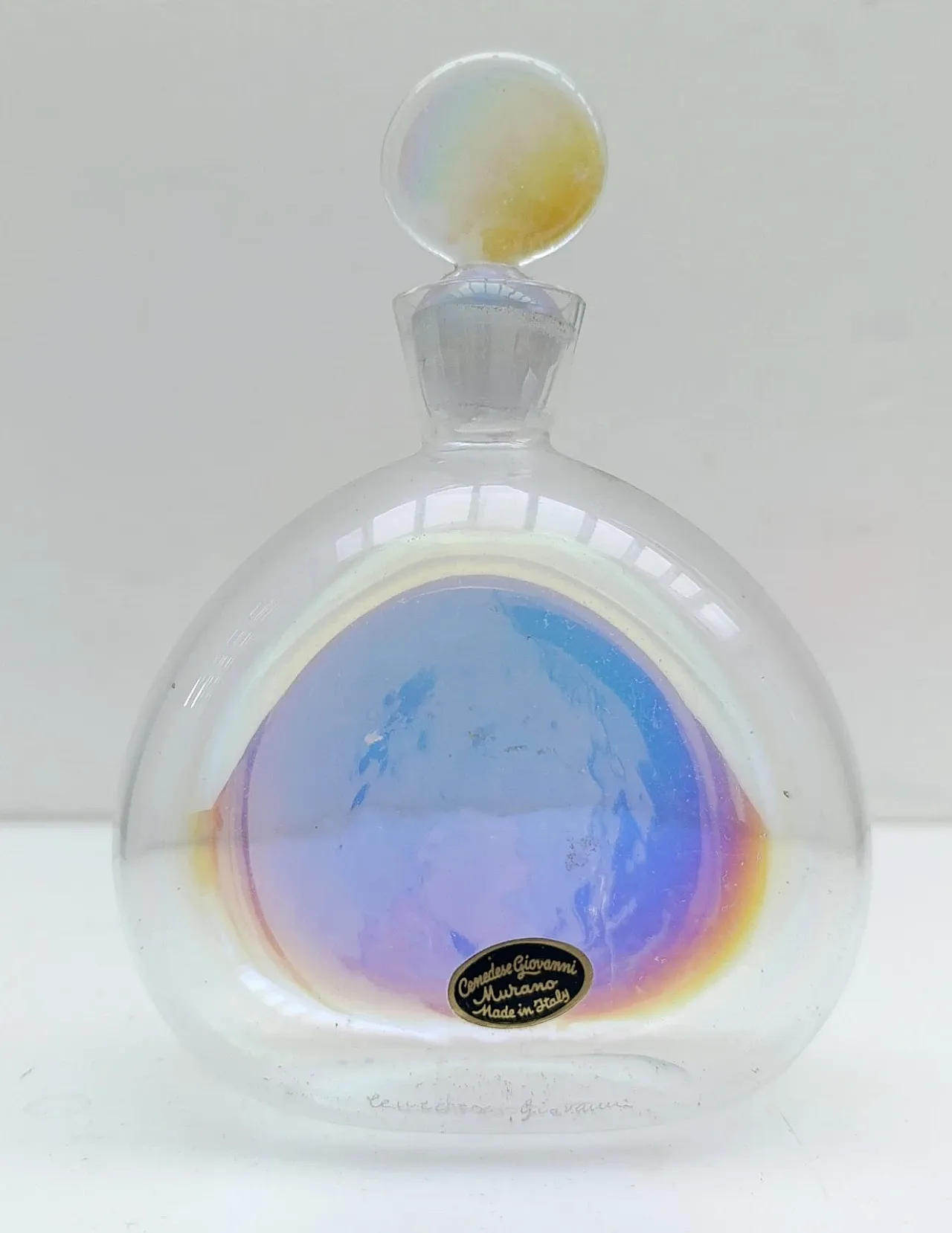 Bottle with iridescent glass by Giovanni Cenedese, 1980s 5