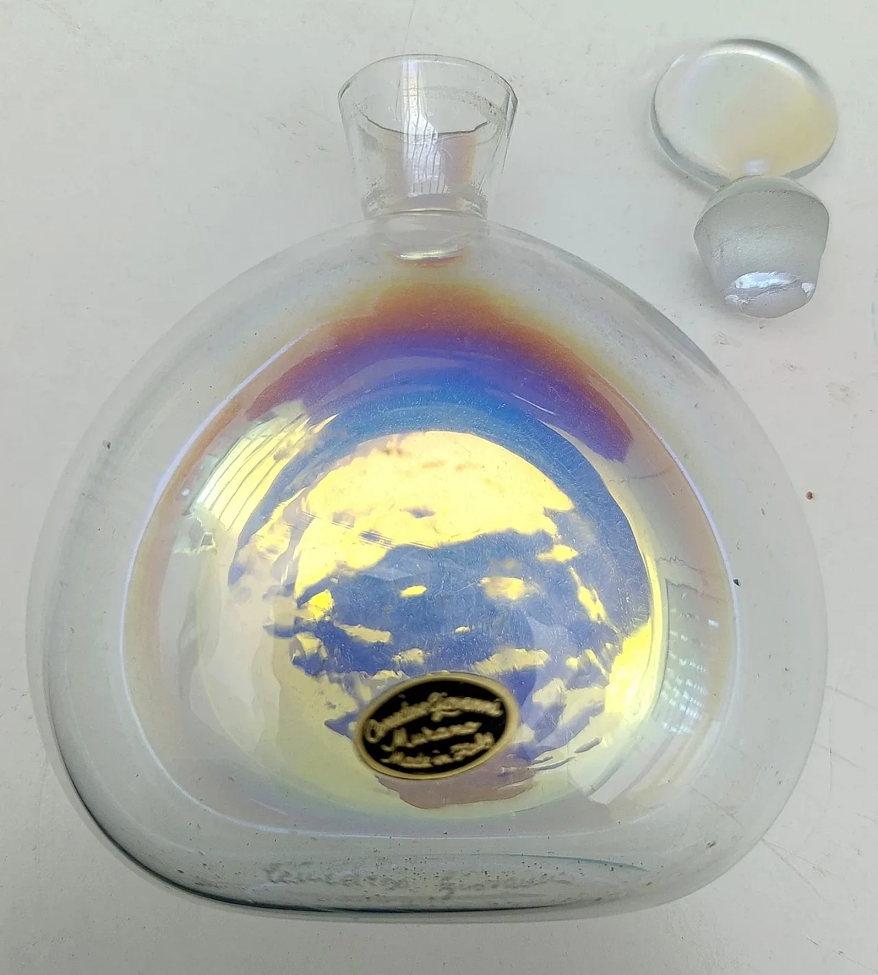 Bottle with iridescent glass by Giovanni Cenedese, 1980s 6