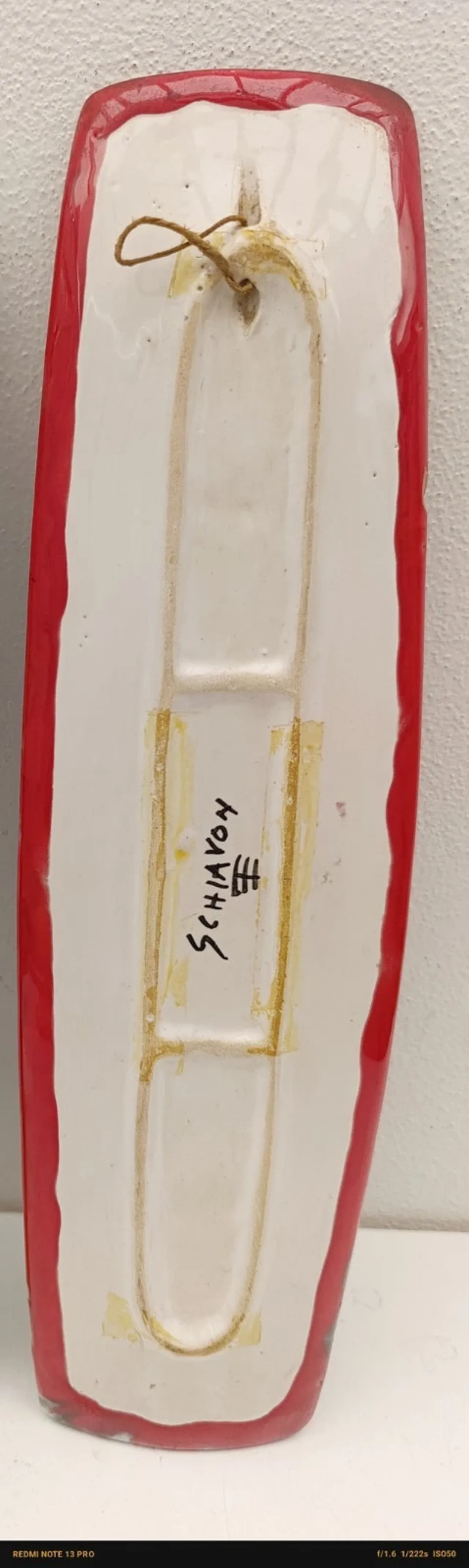 1 Polychrome ceramic plate by Elio Schiavon, 1960s 2