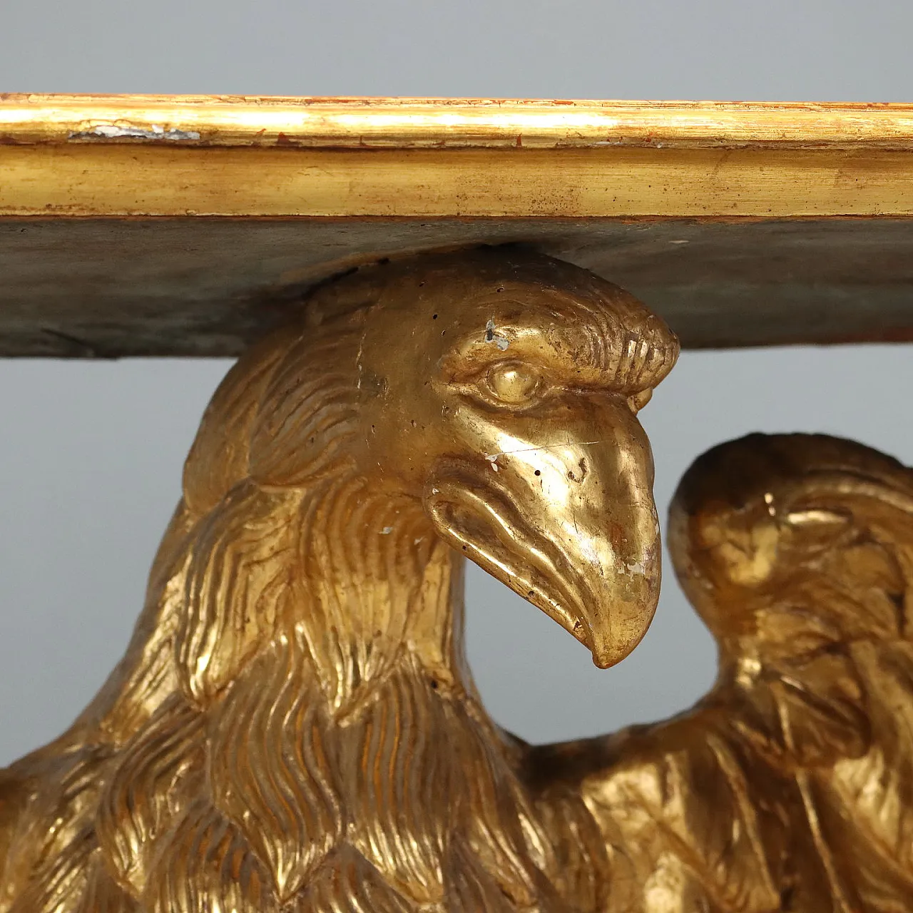 Baroque console in carved and gilded wood, 18th century 4