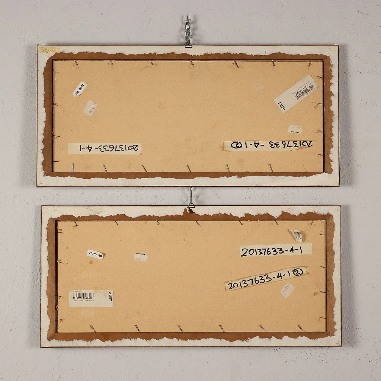 Jean Cocteau, 3 faces 8 leaves, guache su carta entro cornice, '900 8