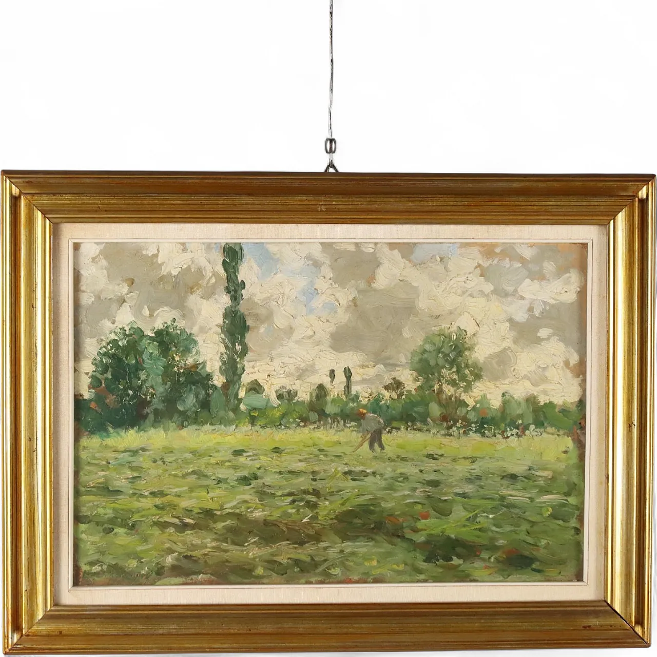 Painting by Duilio Corompai, oil on cardboard, 20th century 10