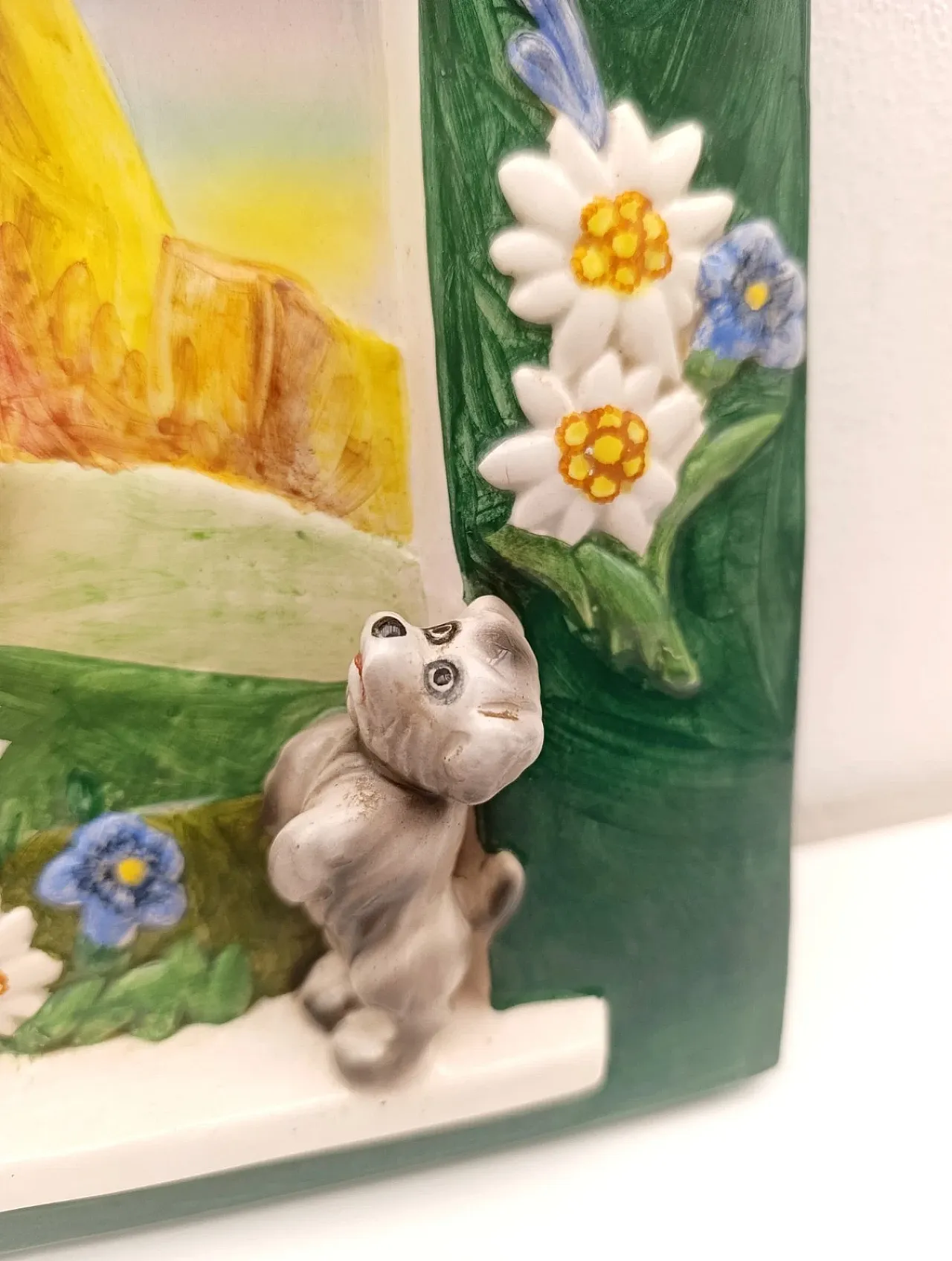 Polychrome ceramic plaque attributed to Tarciso Tosin, 1950s 2