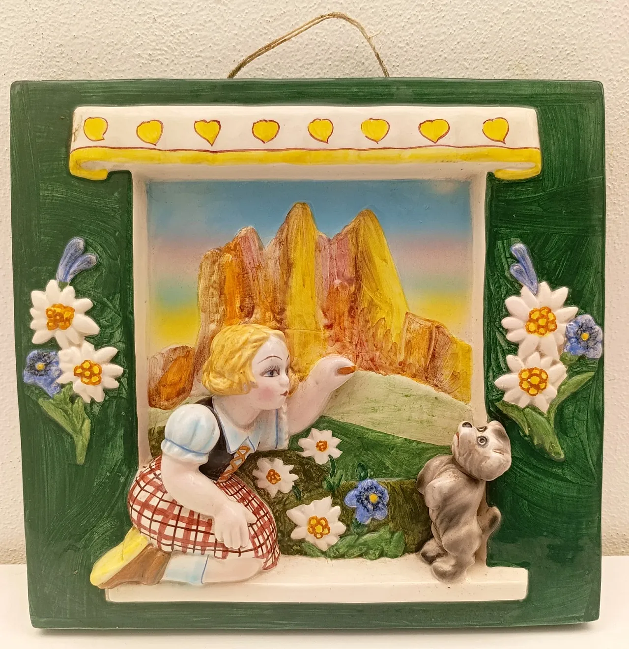Polychrome ceramic plaque attributed to Tarciso Tosin, 1950s 4