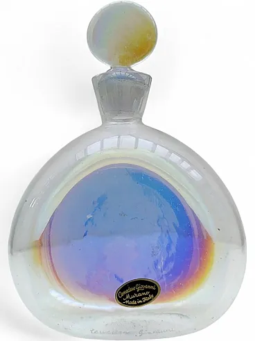 Bottle with iridescent glass by Giovanni Cenedese, 1980s