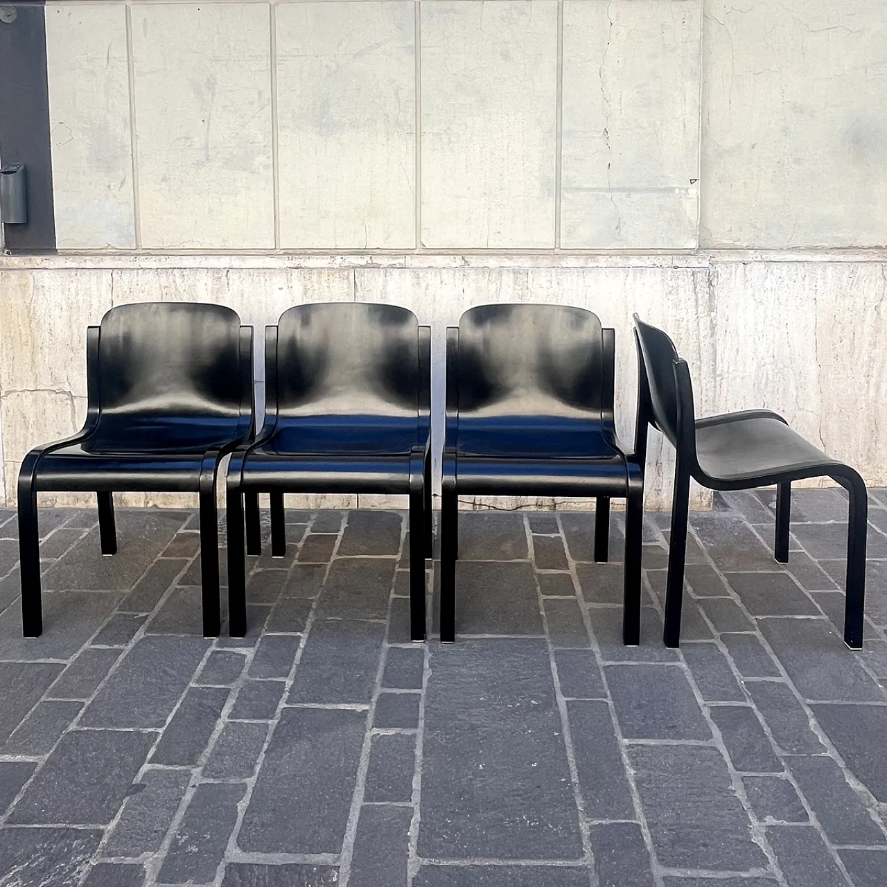 4 Mito Tisettanta chairs by Carlo Bartoli, 1970s 1
