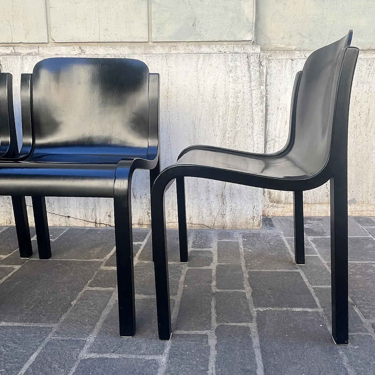 4 Mito Tisettanta chairs by Carlo Bartoli, 1970s 2