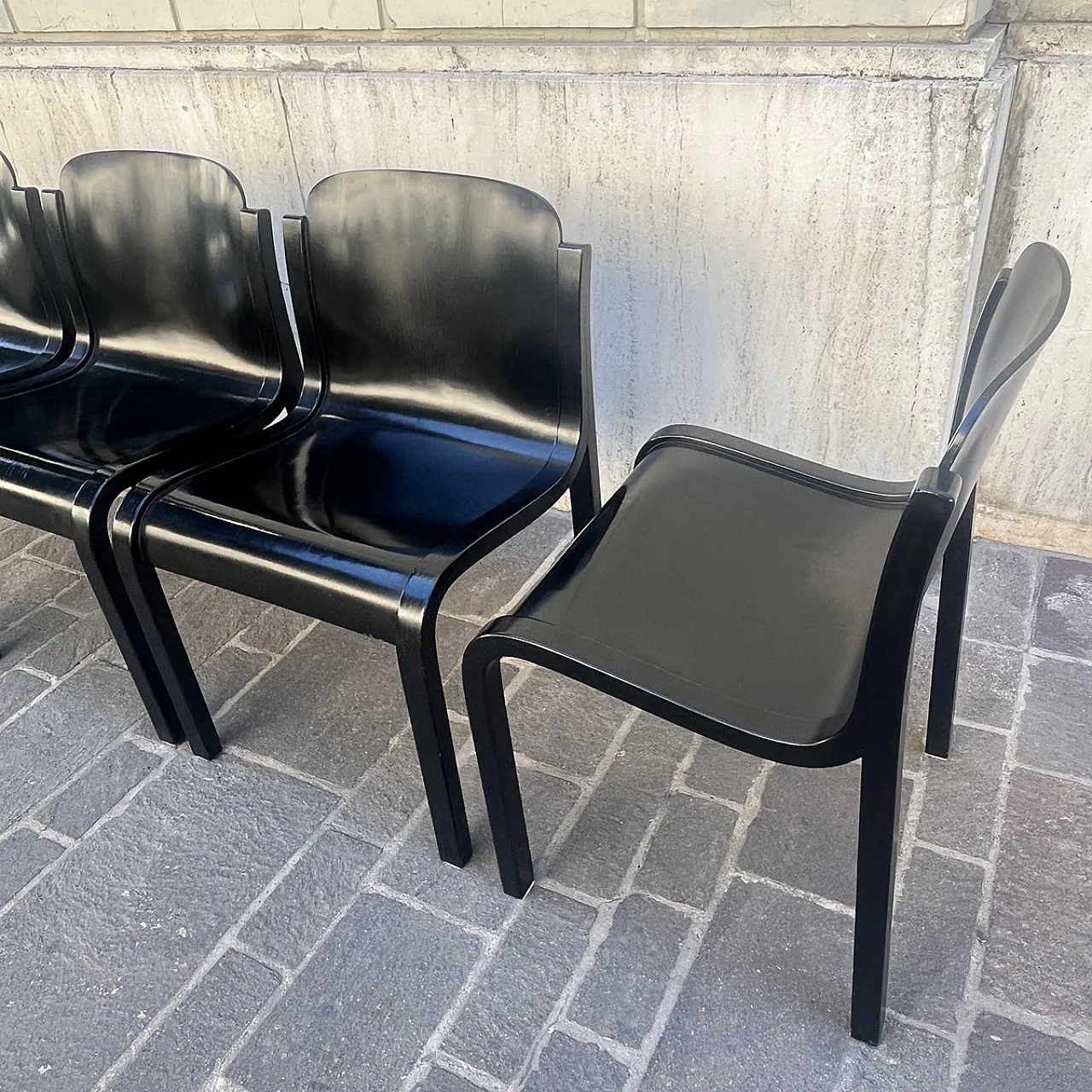 4 Mito Tisettanta chairs by Carlo Bartoli, 1970s 3