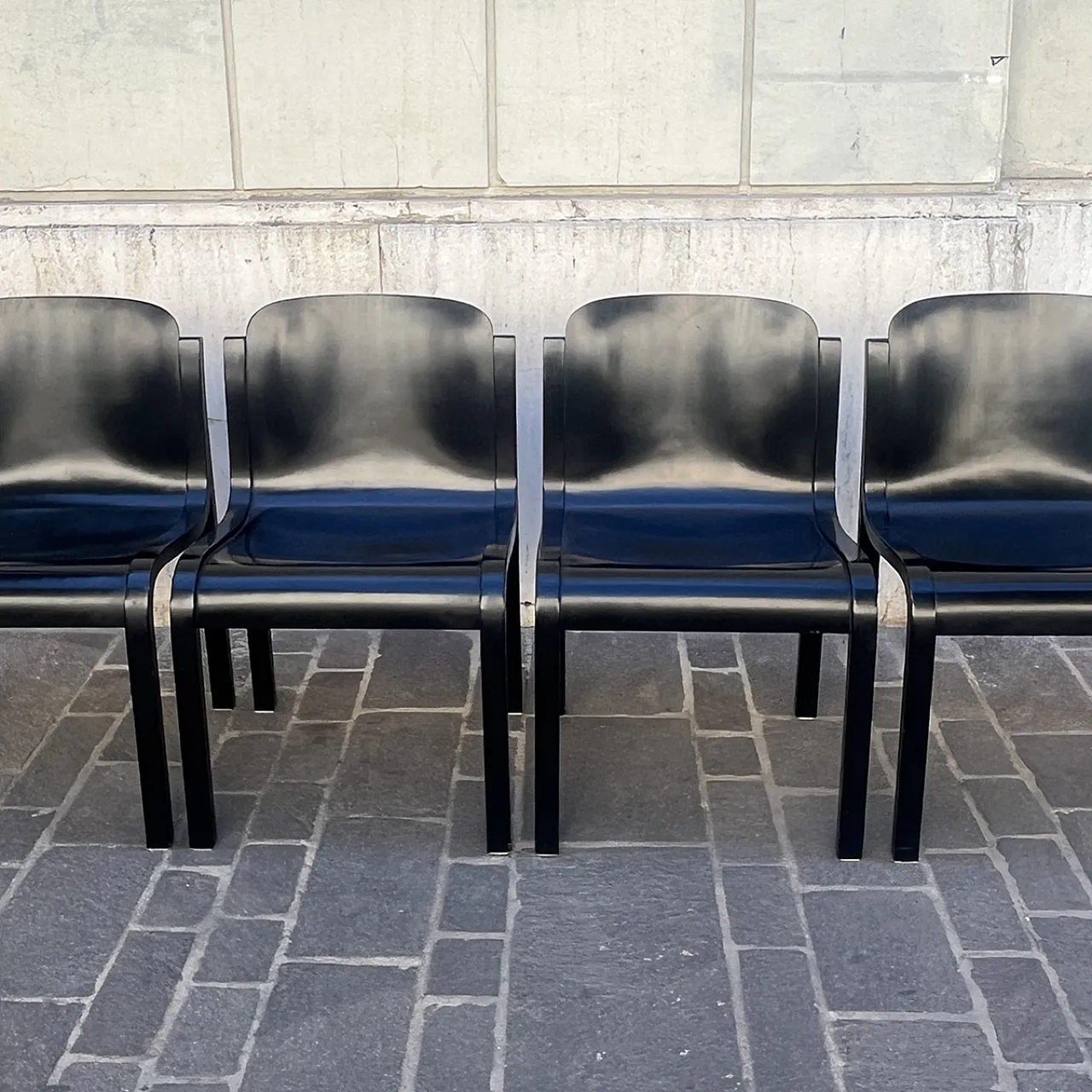 4 Mito Tisettanta chairs by Carlo Bartoli, 1970s 5