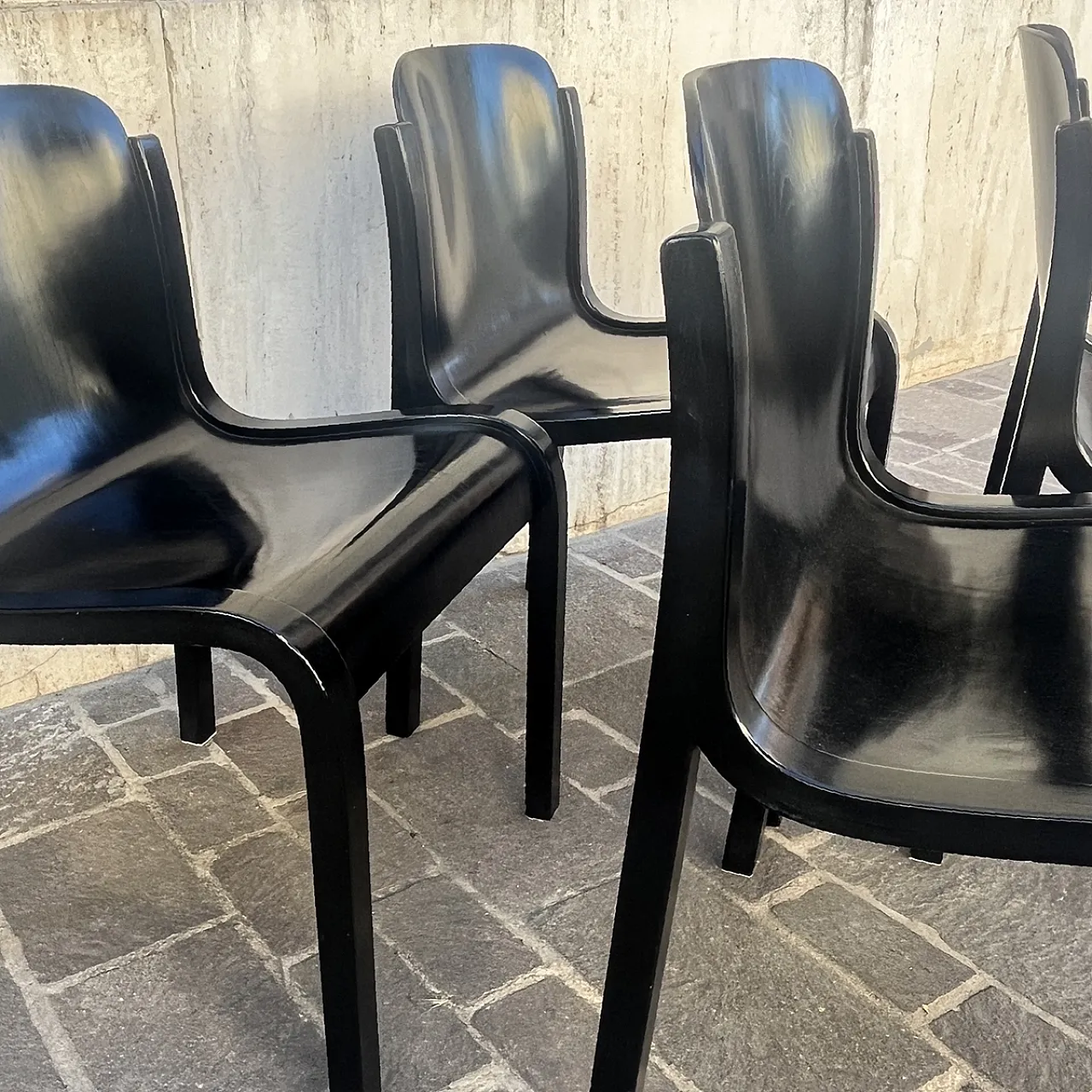 4 Mito Tisettanta chairs by Carlo Bartoli, 1970s 6