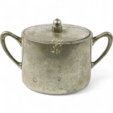 Metal sugar bowl with lid, early 20th century