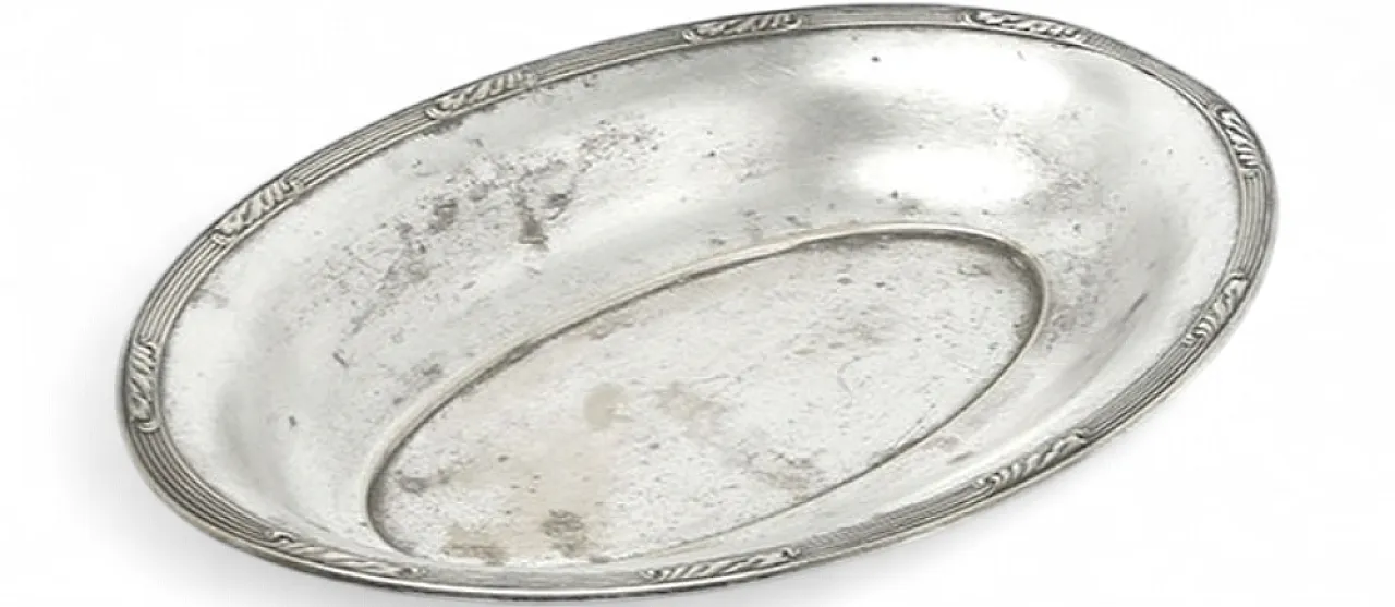 Oval silver-plated derving dish, 20th century 7