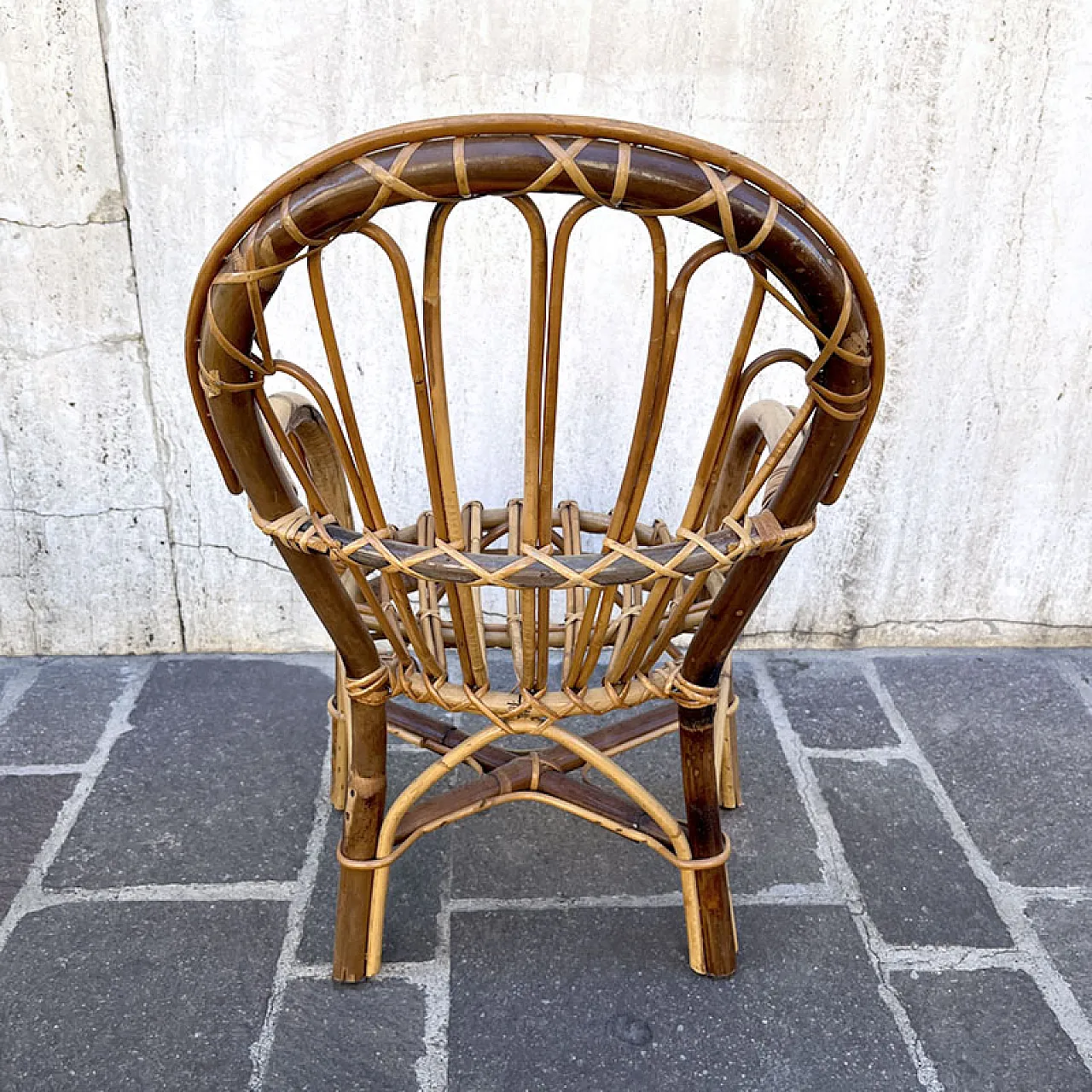 Children's bamboo armchair, 1960s 1