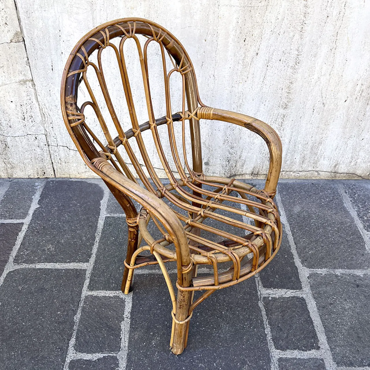 Children's bamboo armchair, 1960s 4