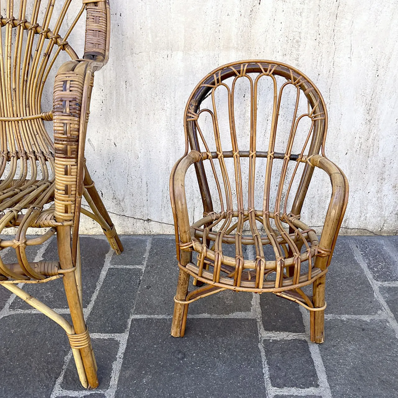 Children's bamboo armchair, 1960s 5