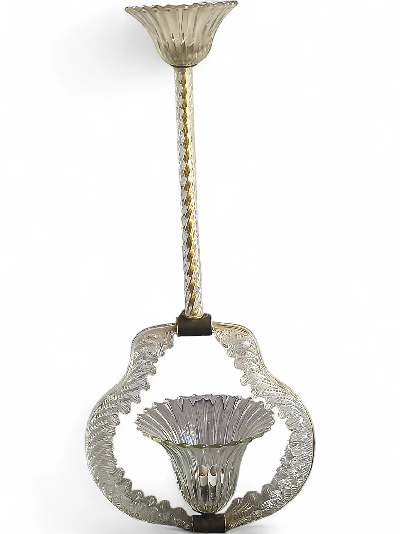 Barovier & Toso Murano glass pendant chandelier, 1950s 7