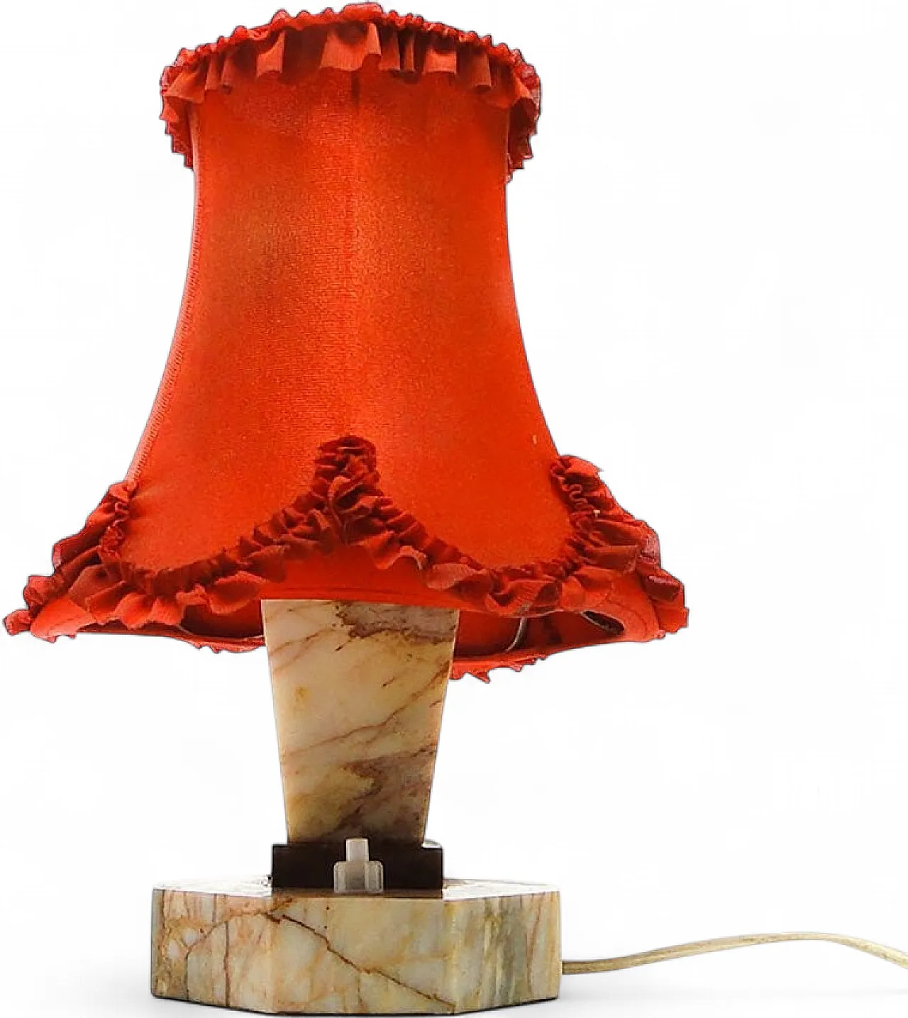 Art Deco Stone Table Lamp, Czechoslovakia, 1930s 14