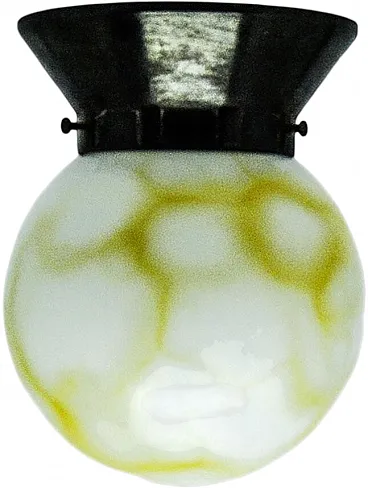 Art Deco Ceiling Lamp with Glass Shade from Polam, Poland, 1950s