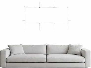 Large decorated golden wall mirror DIM. 236X120cm