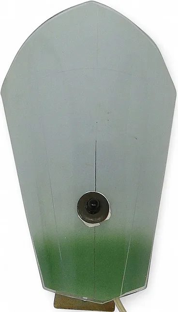 Postmodern Communist Glass & Steel Wall Lamp, Poland, 1970s