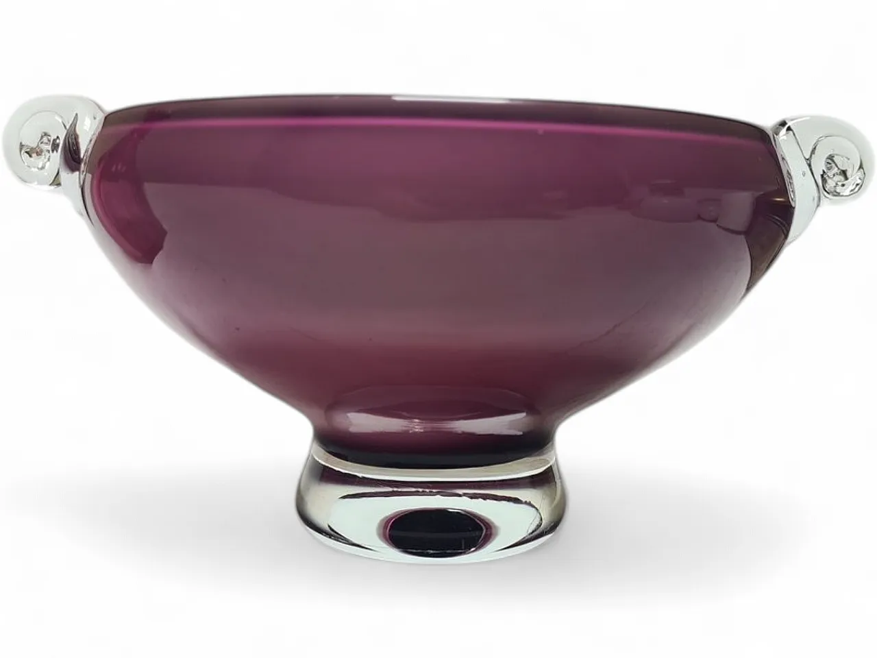 Glass Basket from HSG Tarnowiec, Poland, 1970s 8