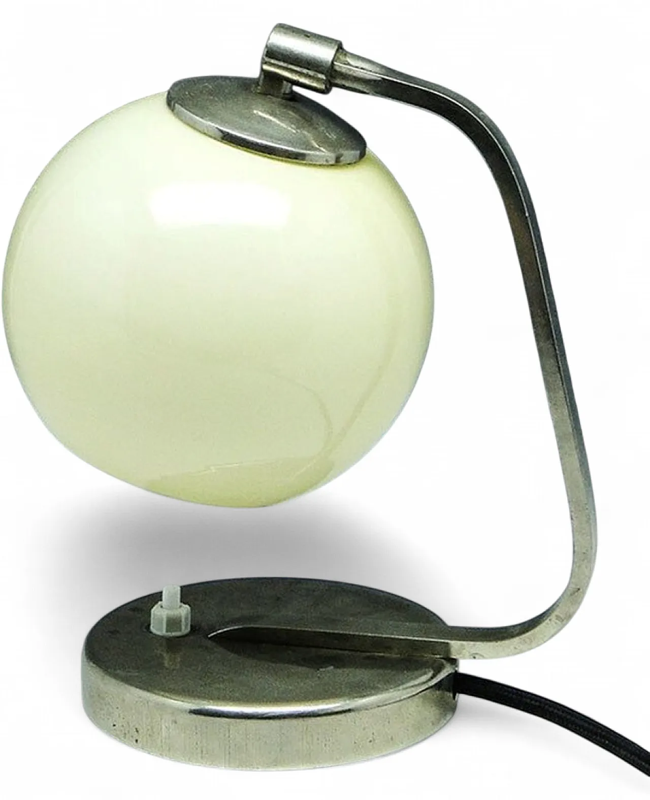 Mid-Century Glass and Metal Bedside Lamp, 1950s 11