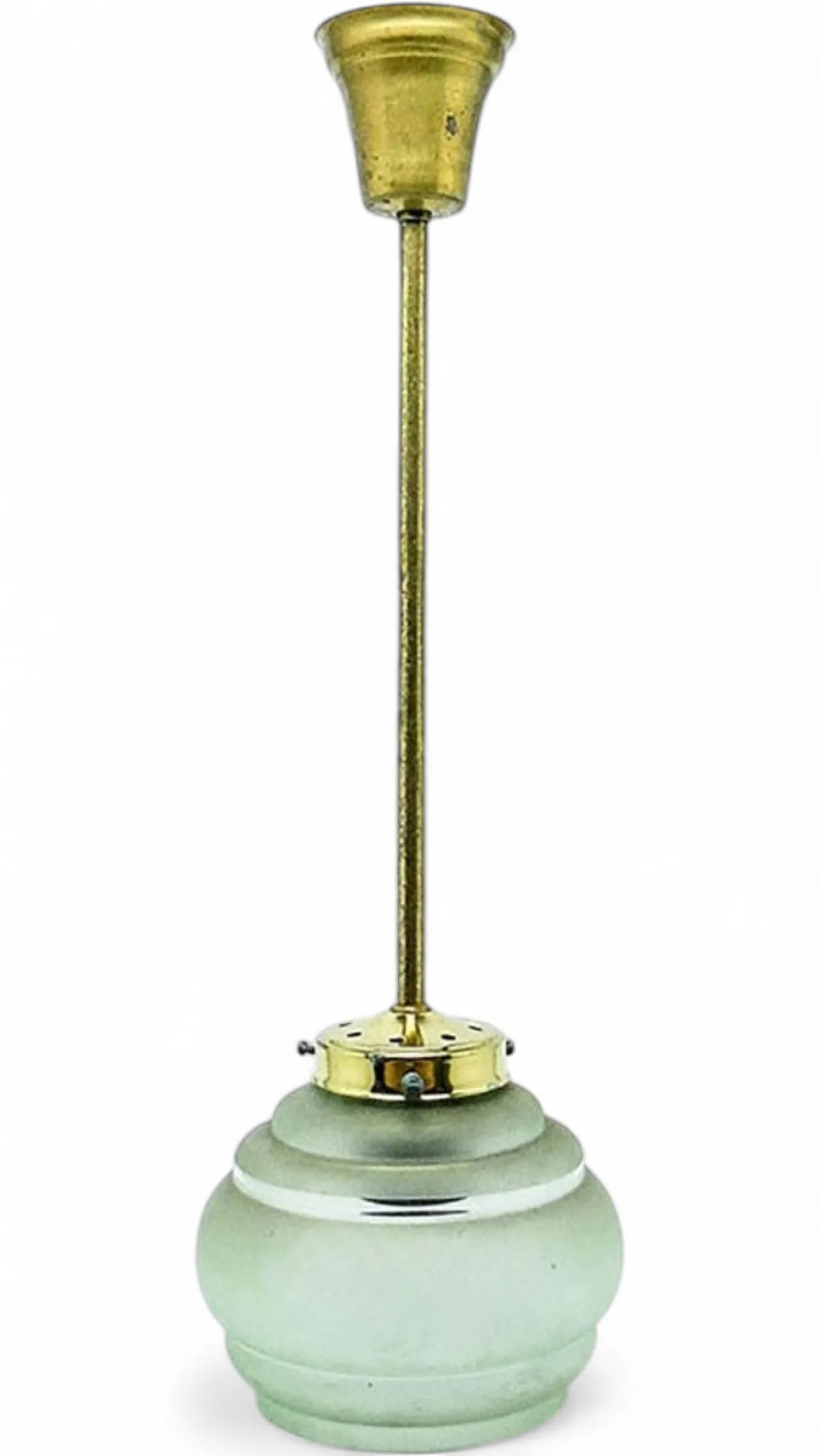 Mid-Century Pendant Lamp in Glass, 1950s 7