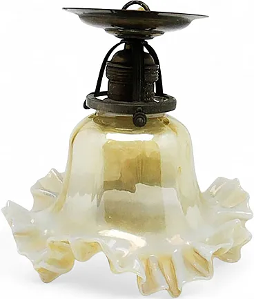 Early 20th Century Glass Pendant Lamp