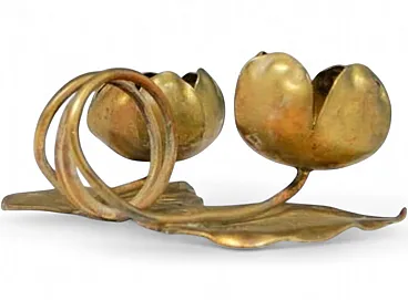 Vintage Bronze Candleholder, Germany, 1920s