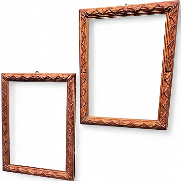 Pair of carved wooden frames, late 19th century