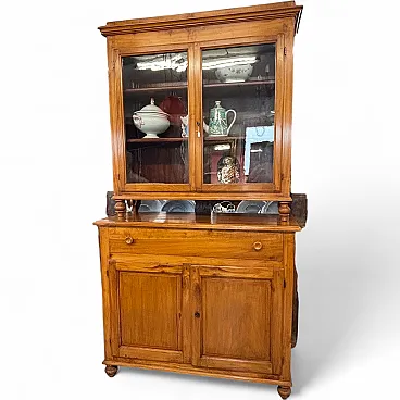 Double body sideboard in solid cherry wood Tuscany, early 19th century