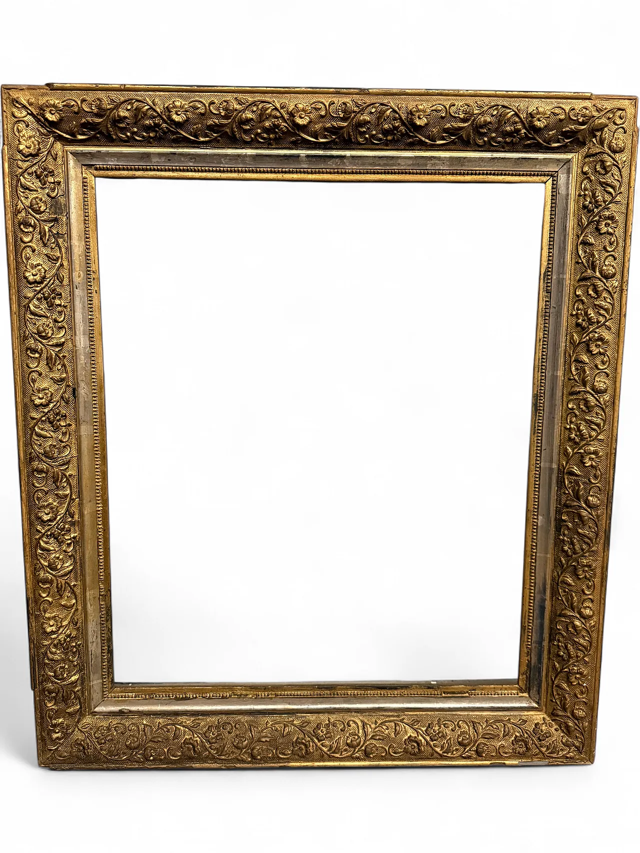 French golden frame, silver wire tablet, 19th century 8