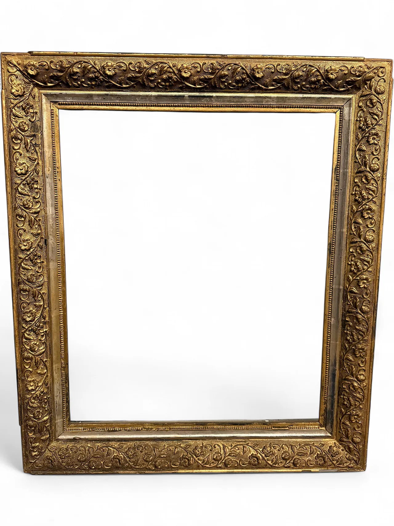 French golden frame, silver wire tablet, 19th century 9